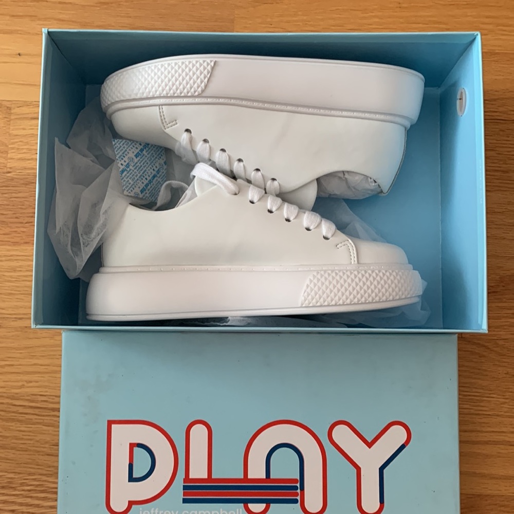 📍FIRM📍NIB Leather Platform Sneaker Jeffrey Campbell 'Entourage'
